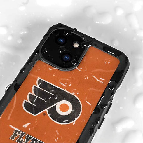 NHL Philadelphia Flyers Distressed iPhone 15 Plus Waterproof Case